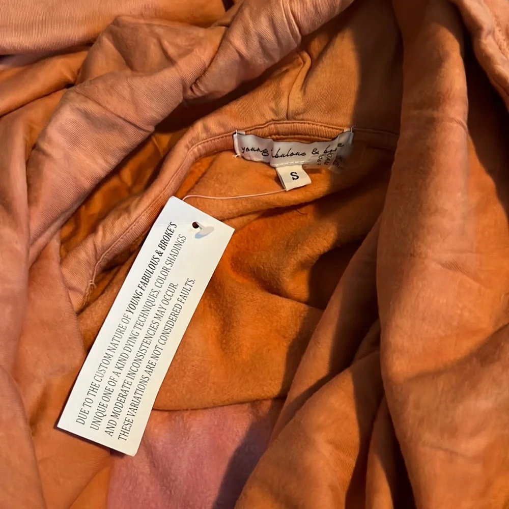 Young fabulous and broke Cowl neck crop hoodie - Picture 3 of 3